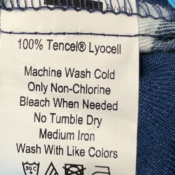 Amour Vert Blue Gingham Wrap Dress Ruffle Hem Midi - Picture 6 of 6